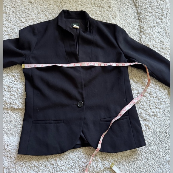 J. Crew Black Blazer Classic Wool Jacket Size 0 - Picture 9 of 12